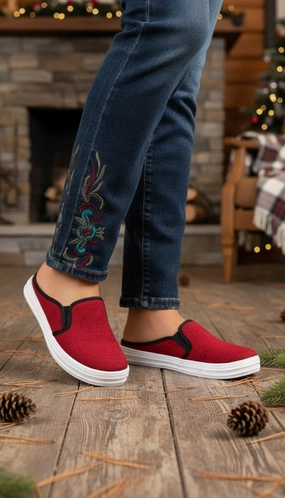 Red Canvas Slip Ons WN6200 New Balance Slip On Mens