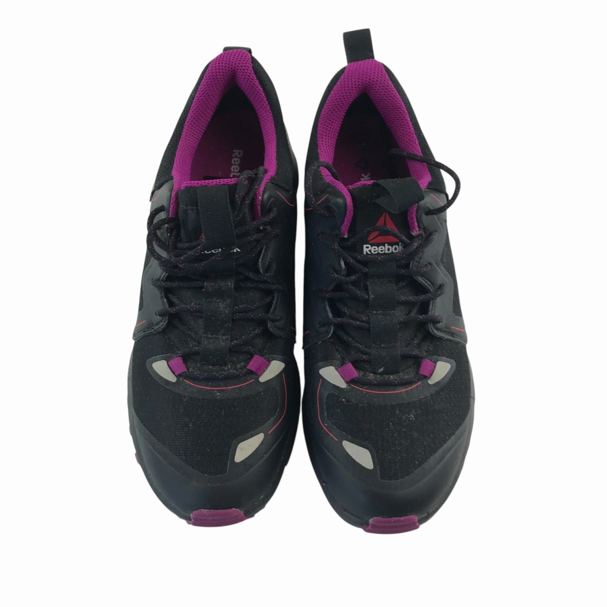 Walking Shoe Company Reebok Gore-Tex trainers shoe size UK 4 black with pink detailing