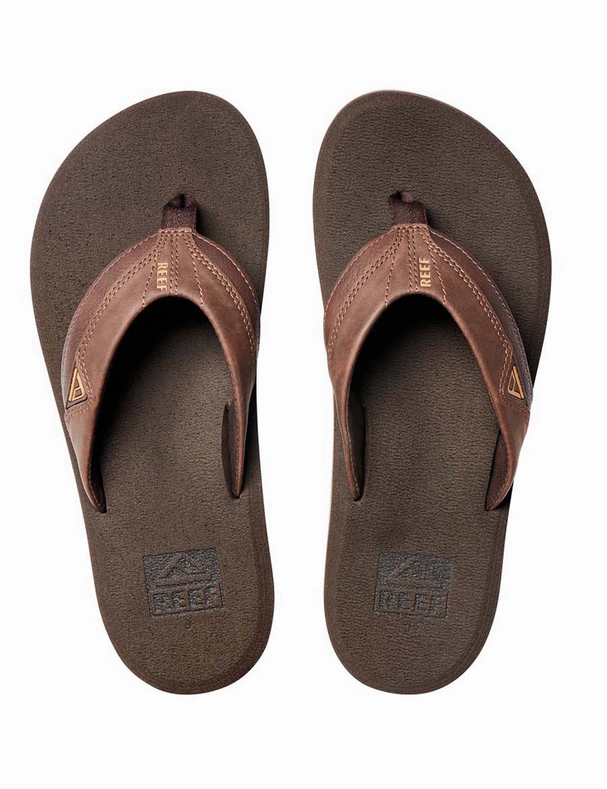Reef Cushion Dawn Flip Flops in Brown Toe Post Flip Flops