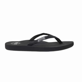 Reef Ginger Women's Black Black RF001660 Casual Sandals Flip Flops High Heel Slides Shoes