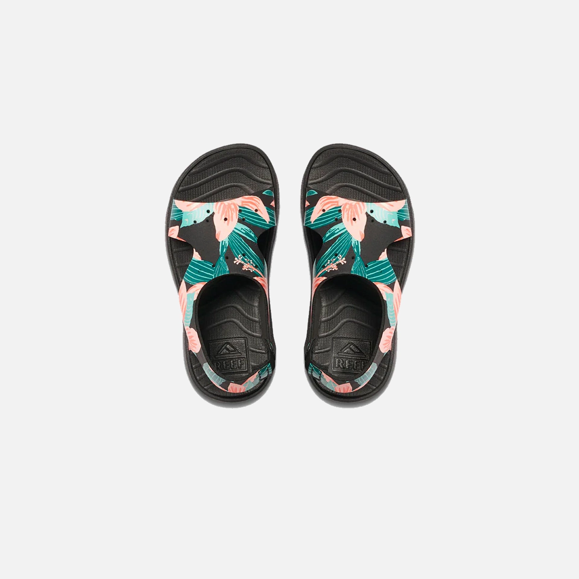 Wide Fit Flip Flops Uk Reef Kids Little Beachy Sandals - Hibiscus