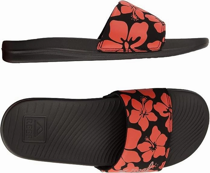 Comfortable House Slippers Reef Women's Sandals | One Slide, Hibiscus Blossom