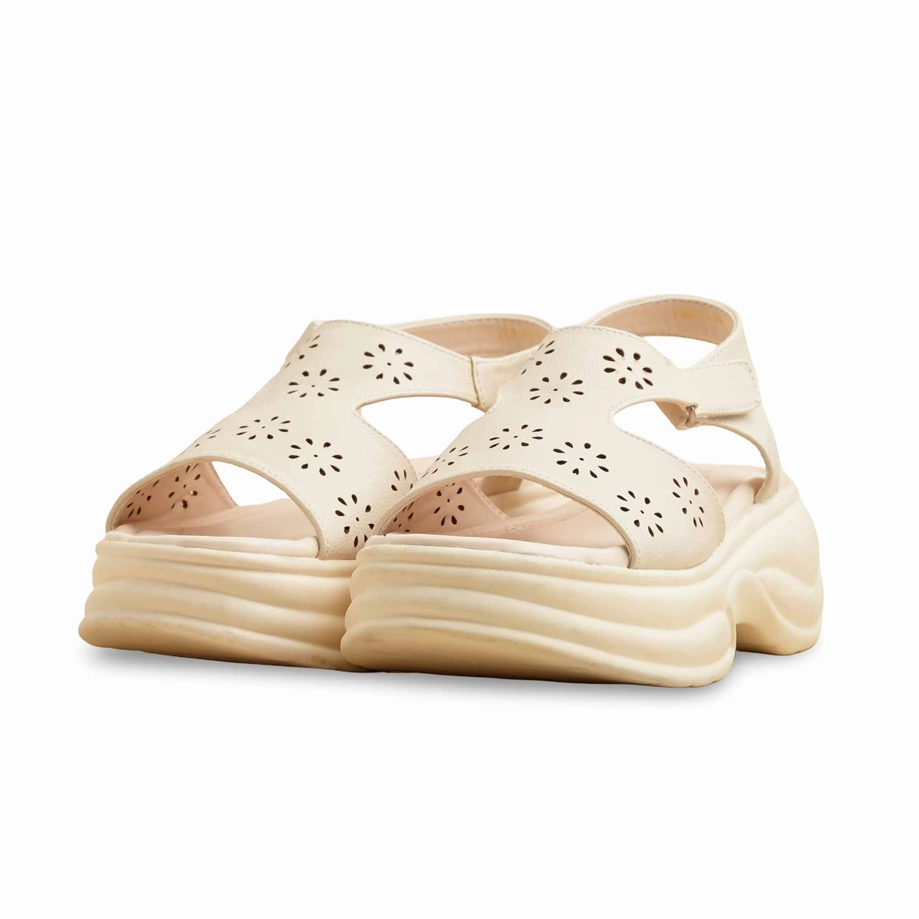 Beige Formal Sandal PU0601 Wedding Wedge Sandals