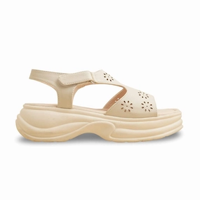 Beige Formal Sandal PU0601 Lace Sandals