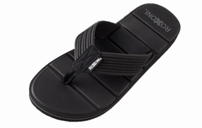 Roxoni Men's Comfort Flip Flops: Lightweight with Arch Support, Ideal for Summer, Various Sizes & Colors Wearing Flip Flops With Jeans