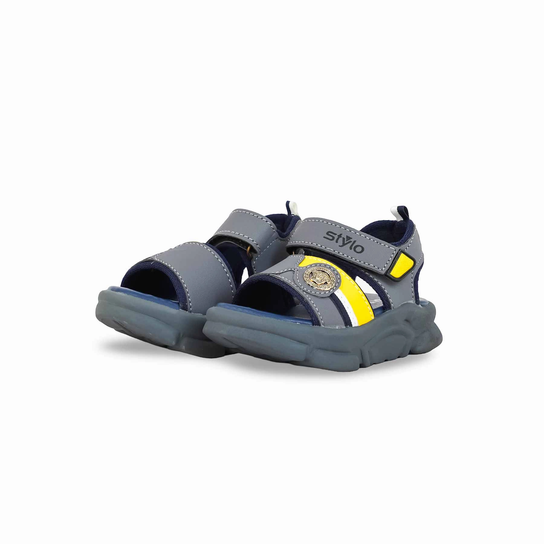 Jamaica Map Boys Grey Formal Sandal KD4753