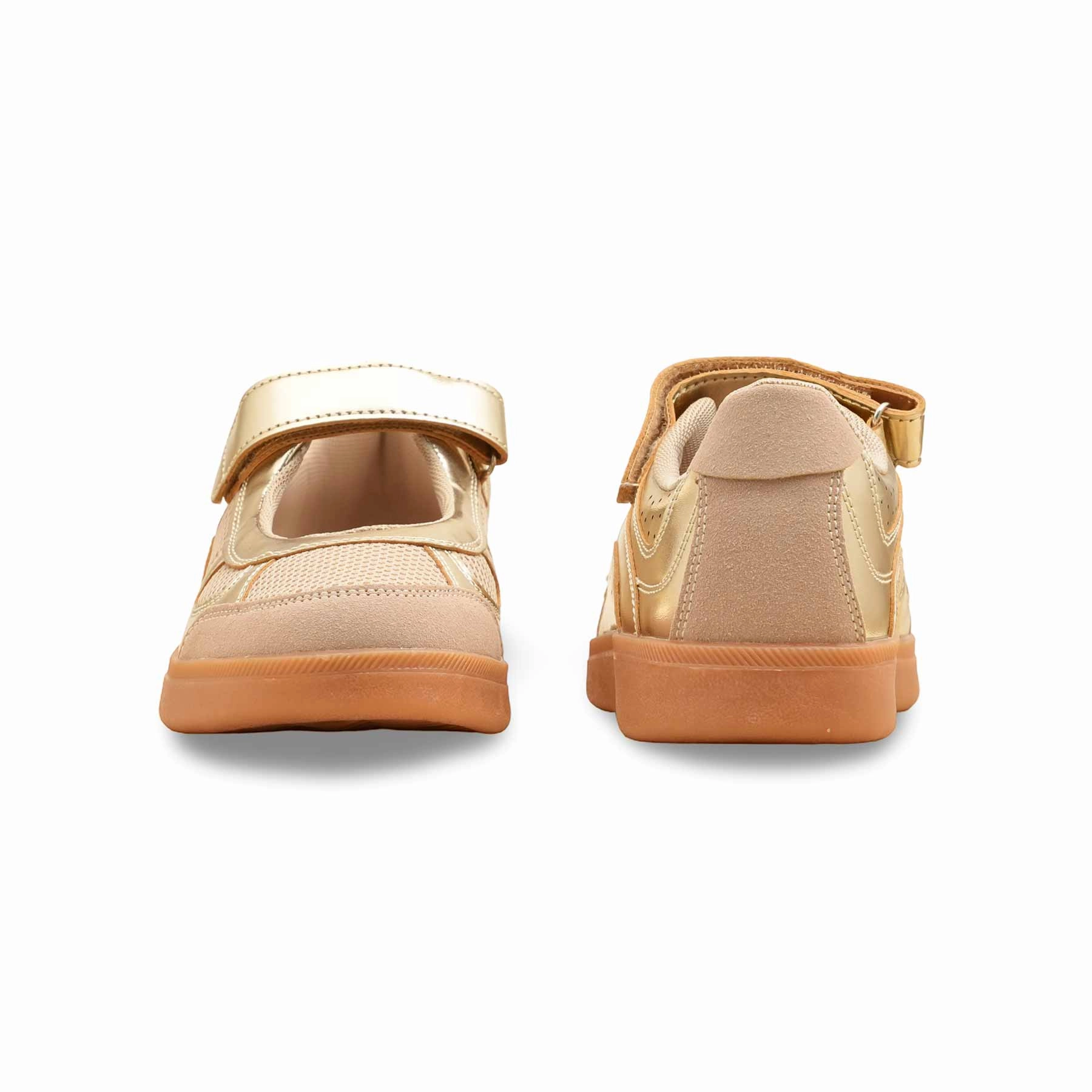 Minimalist Walking Shoes Golden Casual Sneaker For Women AT9102