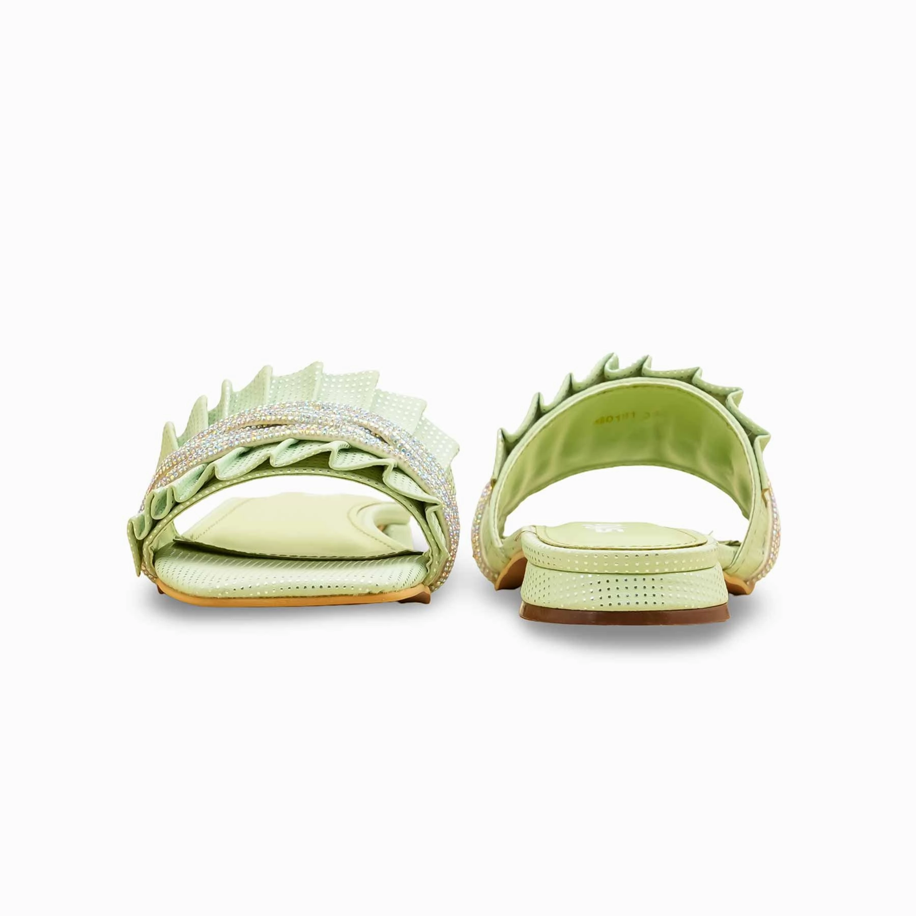 Brown House Slippers Green Formal Slipper For Women FRS010