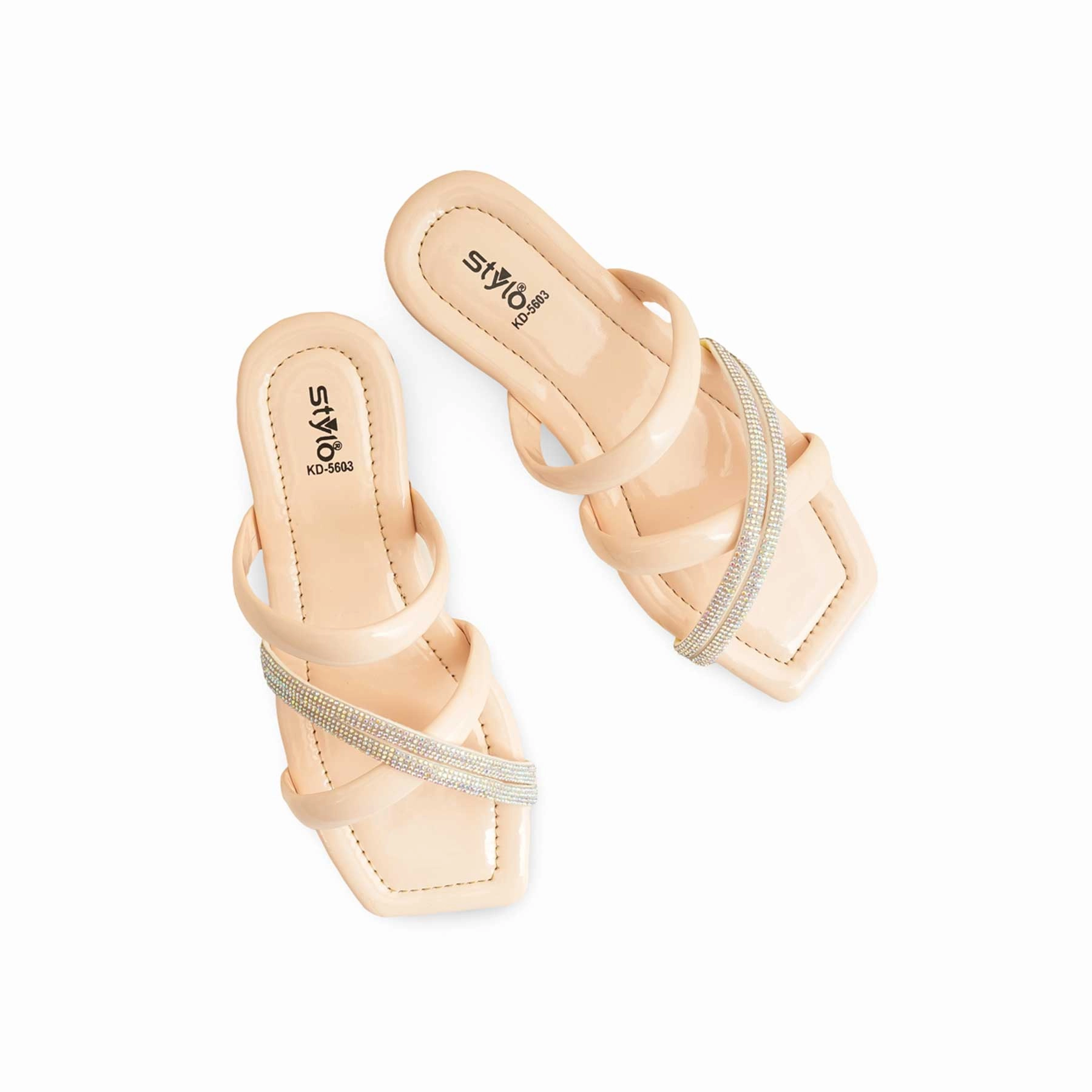 Free Crochet Pattern For Slippers Girls Cream Formal Slipper KD5603