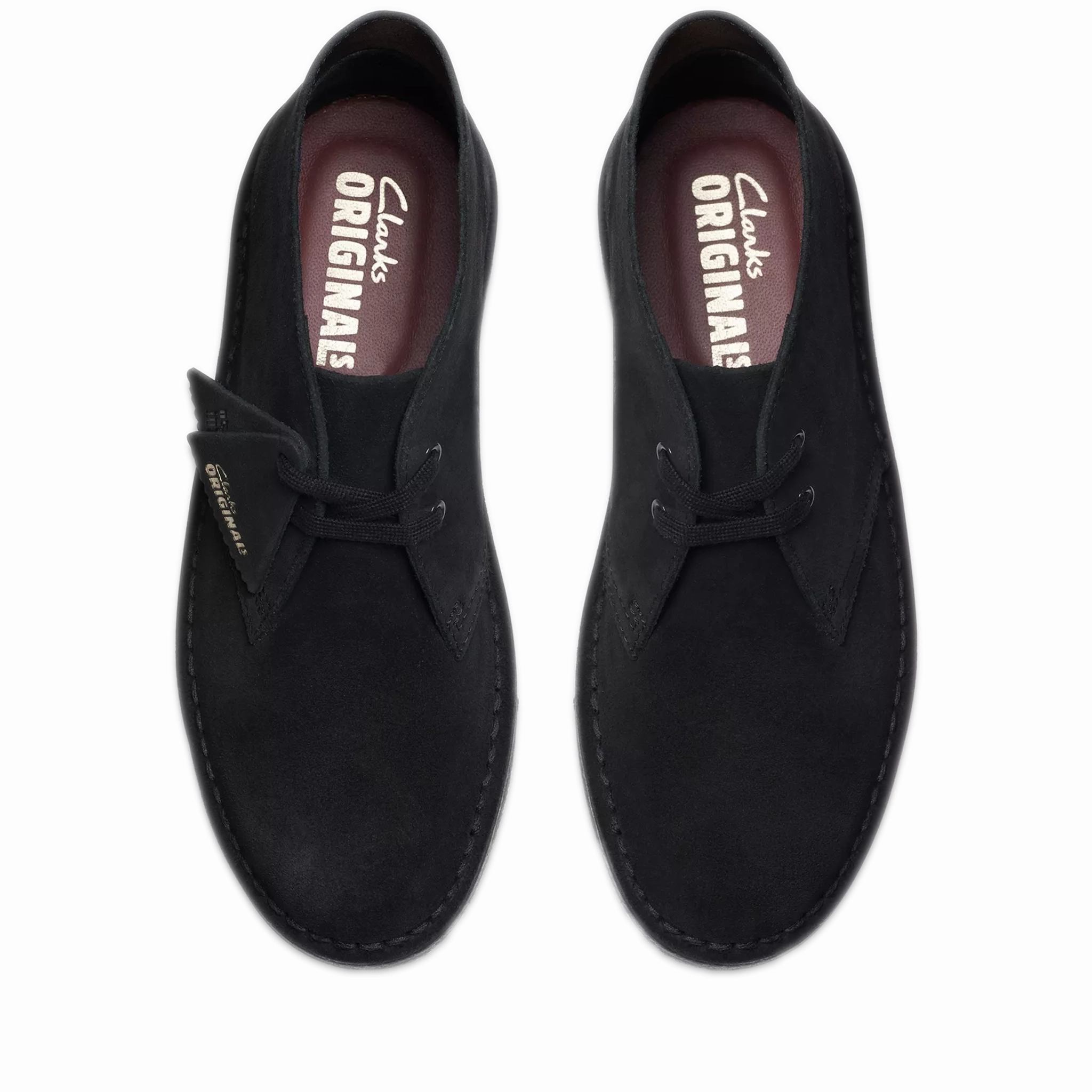 Women's Clarks Desert Boot - Black Suede On Cloud Shoes Business Casual