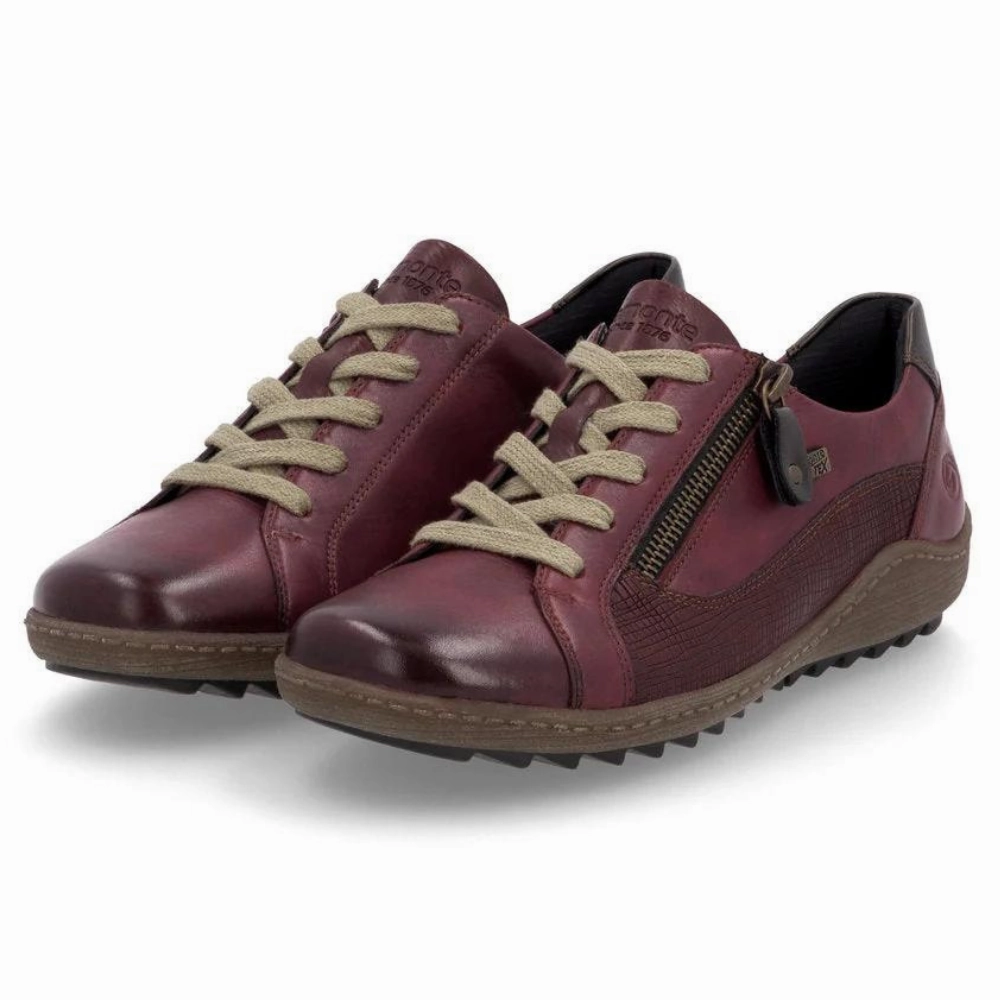 Casual Shoes With Chinos Remonte Liv 40 Vino/Vinorosso/Antique Leather Sneaker (Women's)