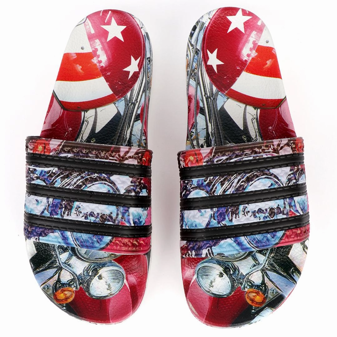 Sandals In Bahamas AD Adilette Synthetic Comfort Men's Slide - Red