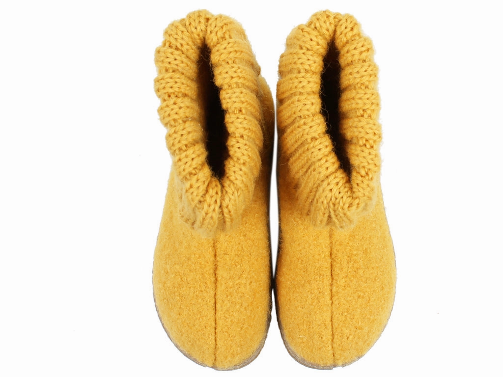 Biggest Slippers Haflinger Children's slippers Toni Yellow