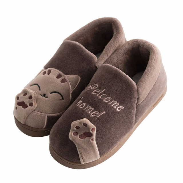 Cute Non-slip Winter Animal Men Slippers Home Female Comfort Floor Male Shoes Cotton Indoor Slippers Plush Slipper Size 40-45 Kooba Slippers