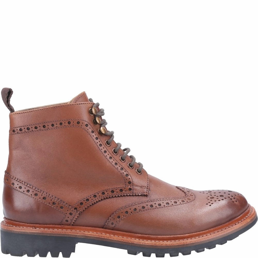 Walking Hiking Boots Rissington Commando Goodyear Welt Boots Brown