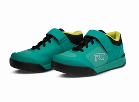 Ride Concepts Traverse Clipless MTB Shoe - Womens - Teal-Lime 4.5 High Heel Shoes