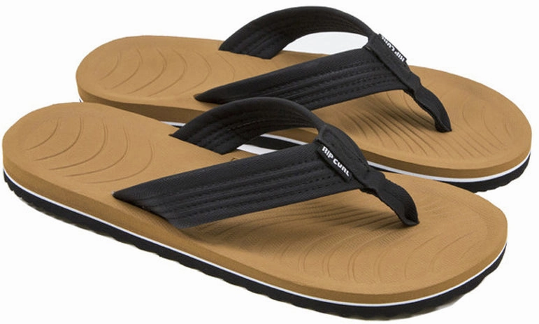 Rip Curl DBAH Flip Flops in Black/Tan Better In Flip Flops Svg Free