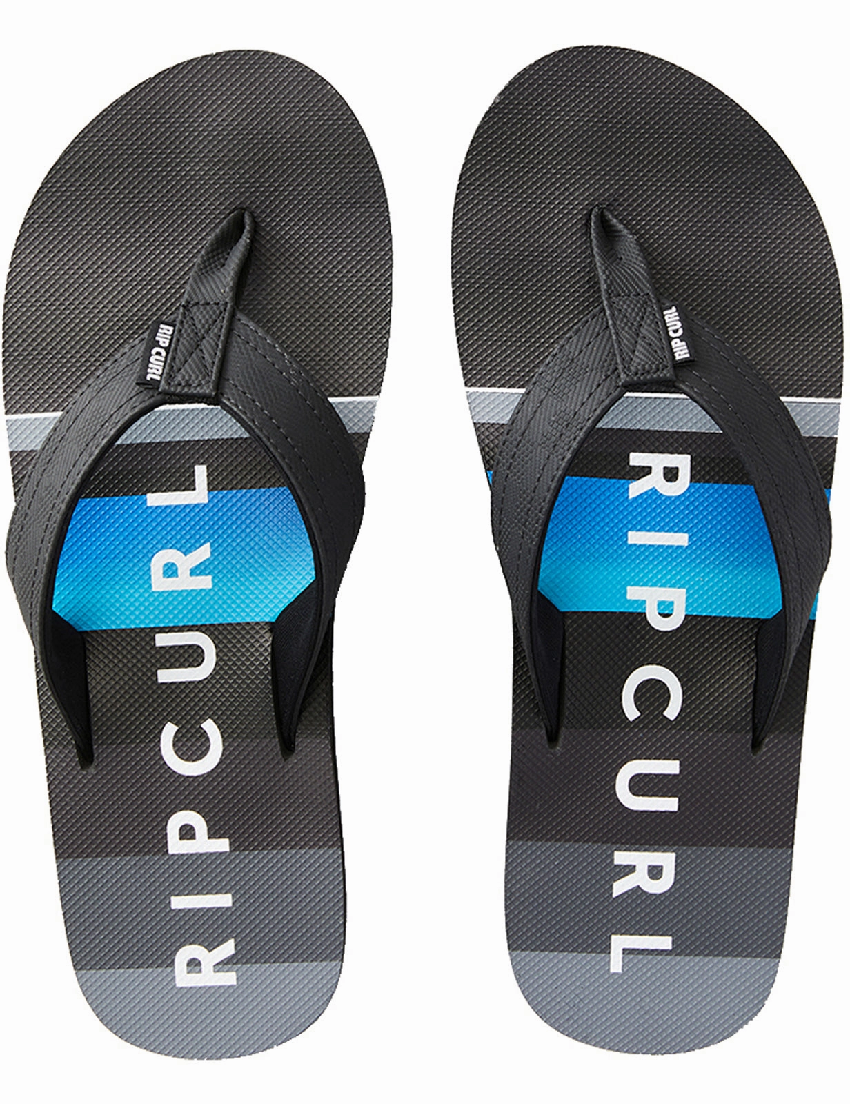 Comfortable Flip Flops For Beach Rip Curl Ripper Flip Flops in Black/Grey/Blue