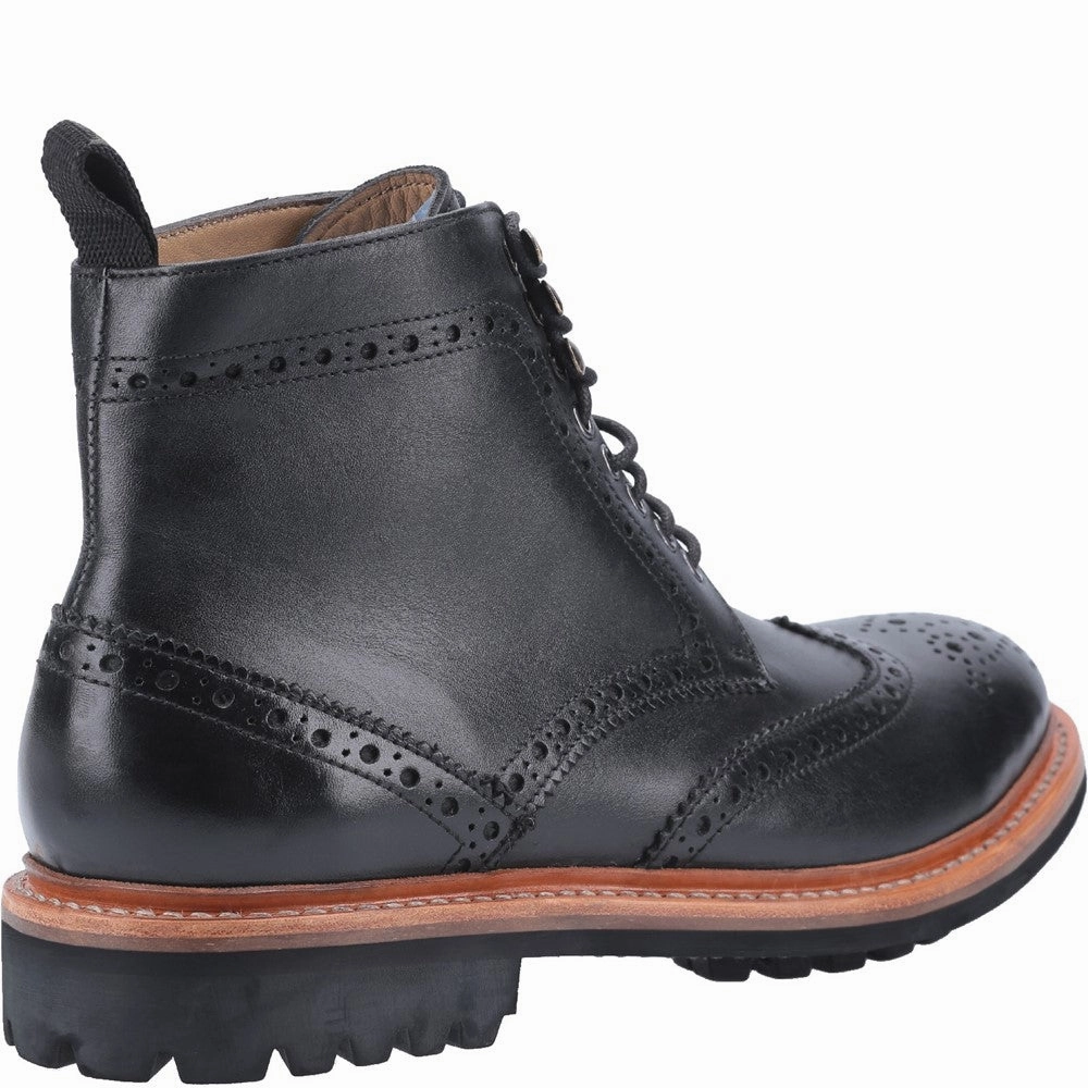 Rissington Commando Goodyear Welt Boots Black Top Ten Hiking Boots