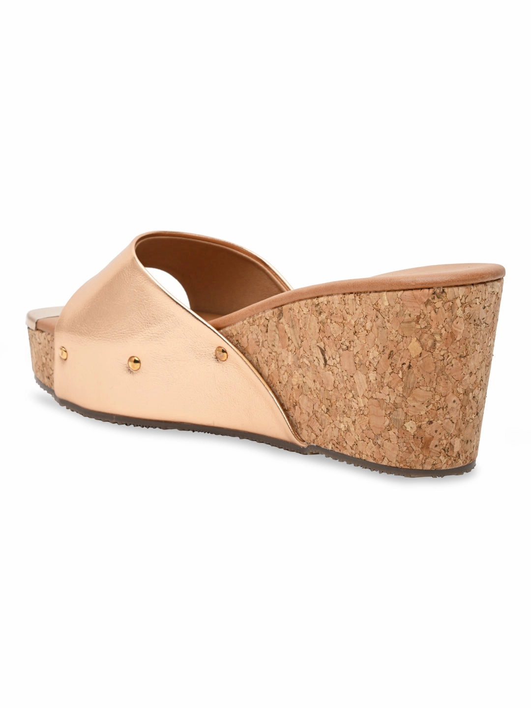 Rocia By Regal Rose Gold Women Slip On High Wedges High Heel Wedges Shoes