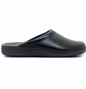 Disposable Hotel Slippers Rohde Men's Backless Leather House Shoe