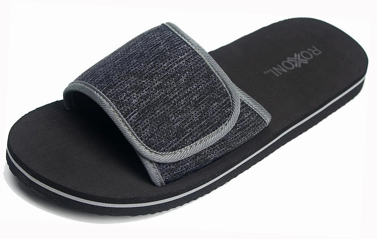 Walking Comfortable Sandals Roxoni Mens Open Toe Slipper Sandals for Indoor/Outdoor Fashion Father and Son Matching Slipper