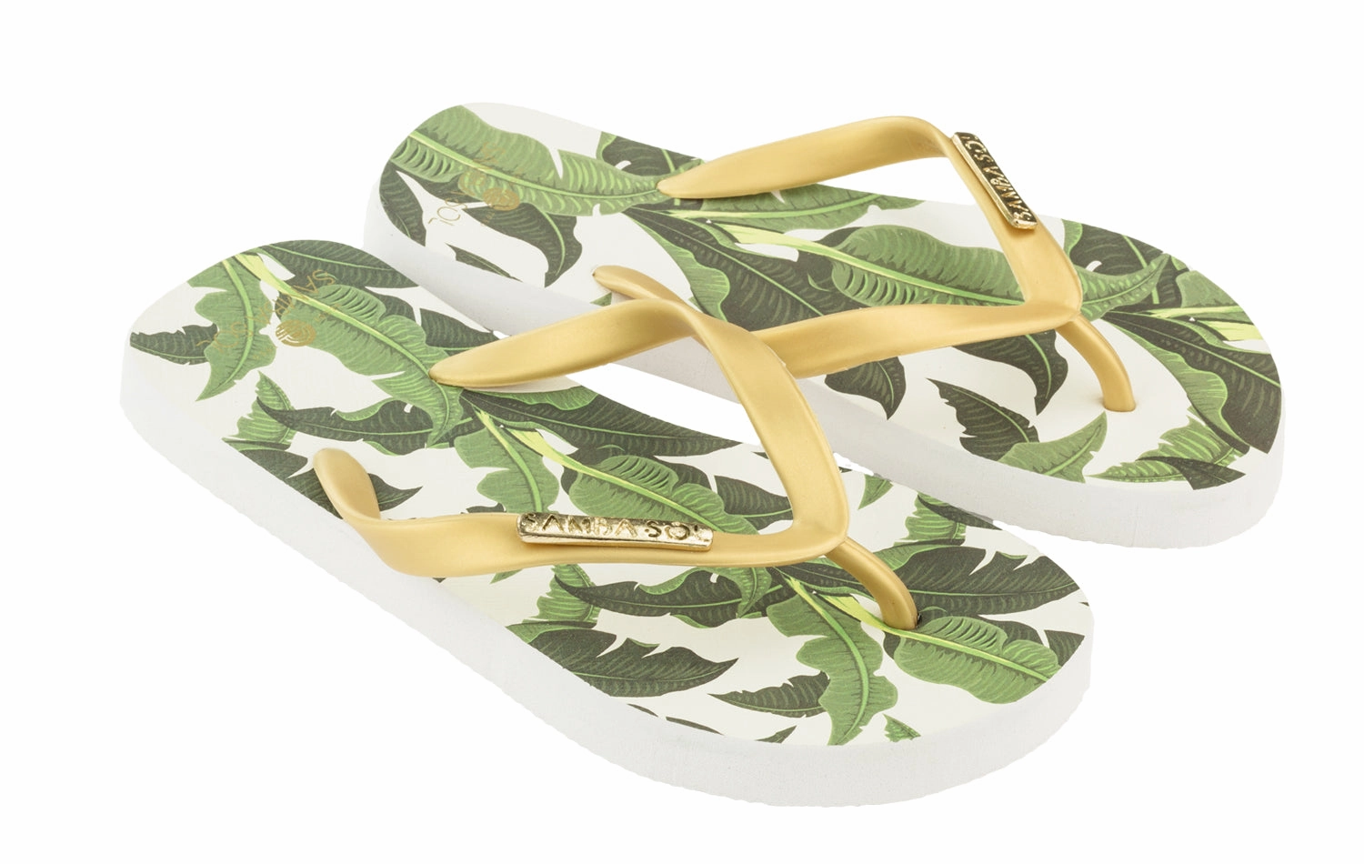 Ecohaven Flip Flops Samba Sol Kid's Fashion Collection Flip Flops - Banana Leaf Gold