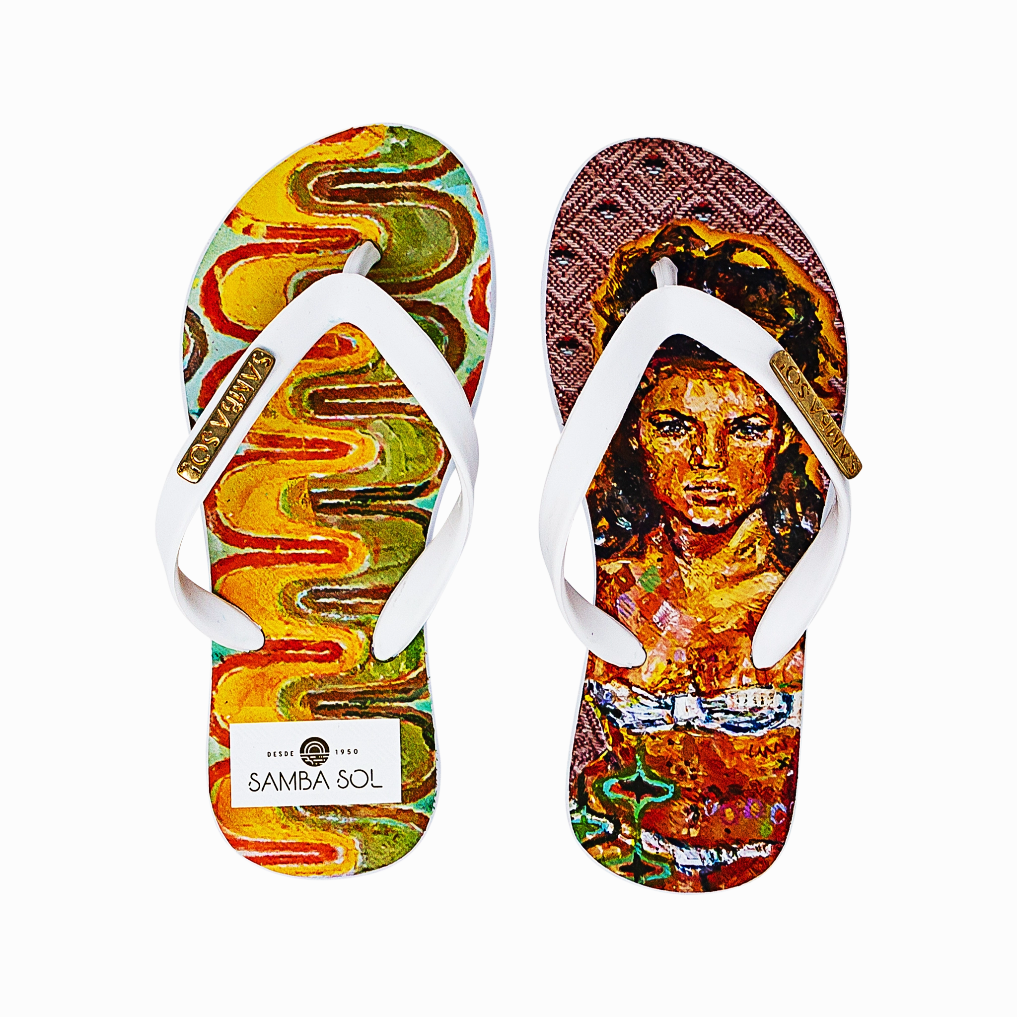 Discount Flip Flops Bulk Samba Sol Kid's YoungArts Collection Flip Flops - Caley Buck