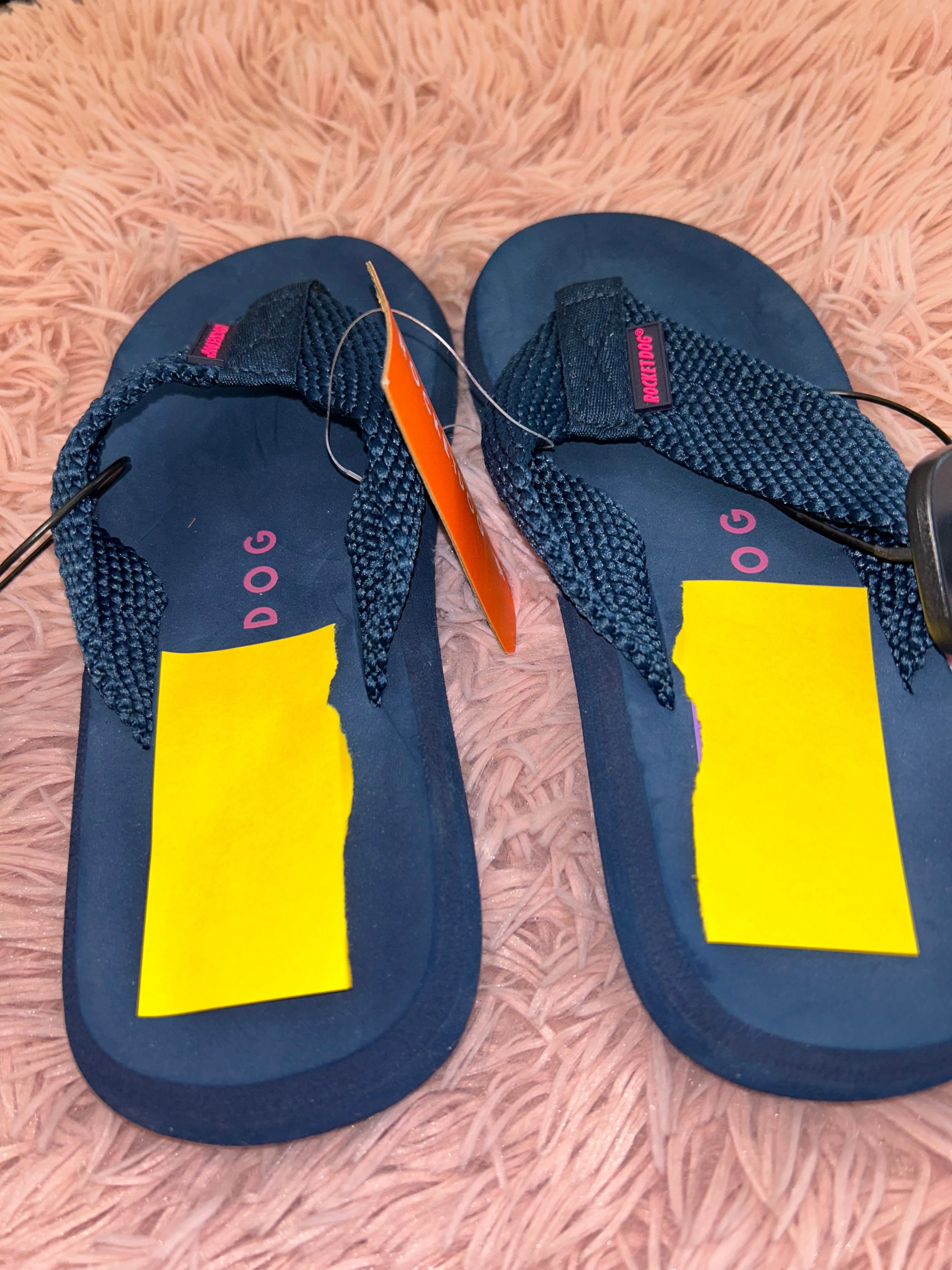 Western Flip Flops With Bling Sandals Flip Flops By Rocket Dogs In Navy, Size: 6