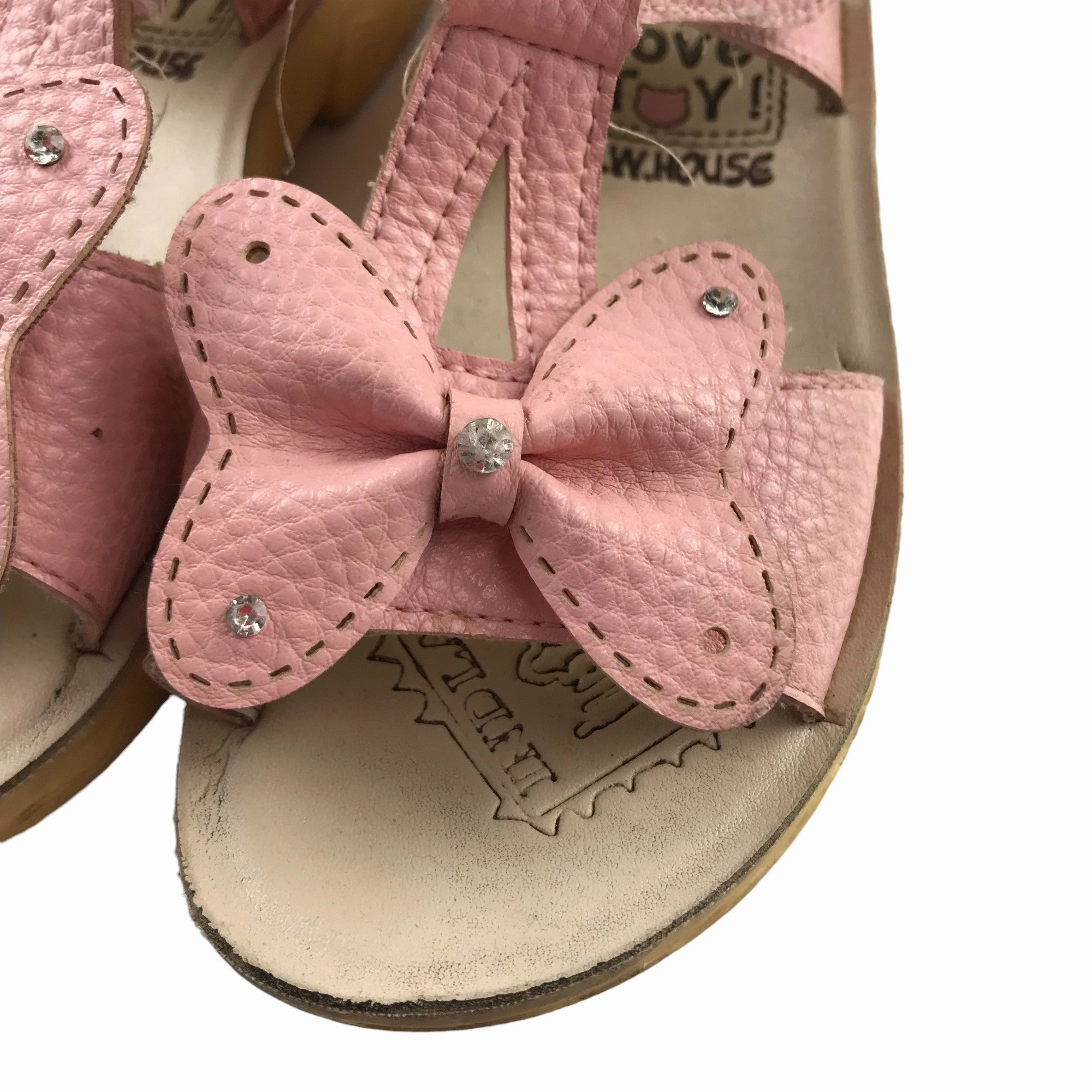 Gladiator Platform Sandals Sandals Shoe Size 11 Junior Pink Butterfly Strap Detail