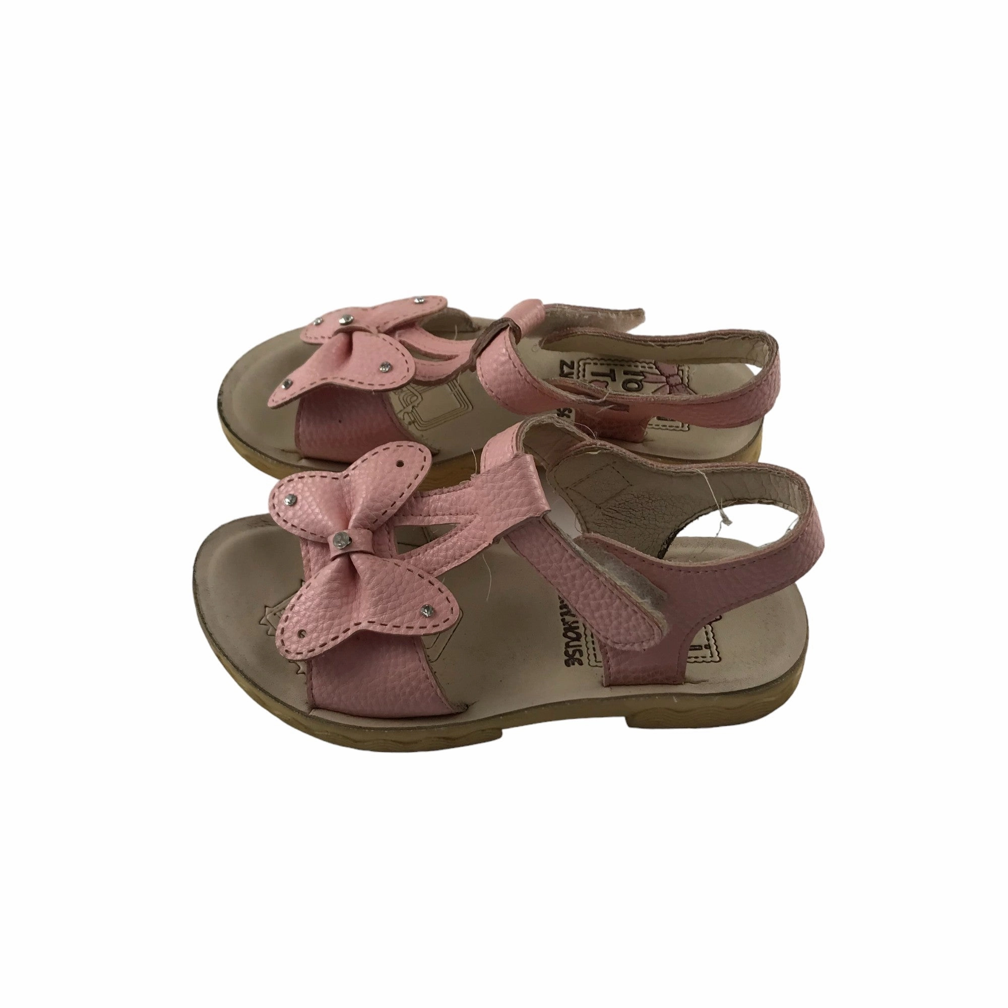Sandals Shoe Size 11 Junior Pink Butterfly Strap Detail Sandals Slide Sandals