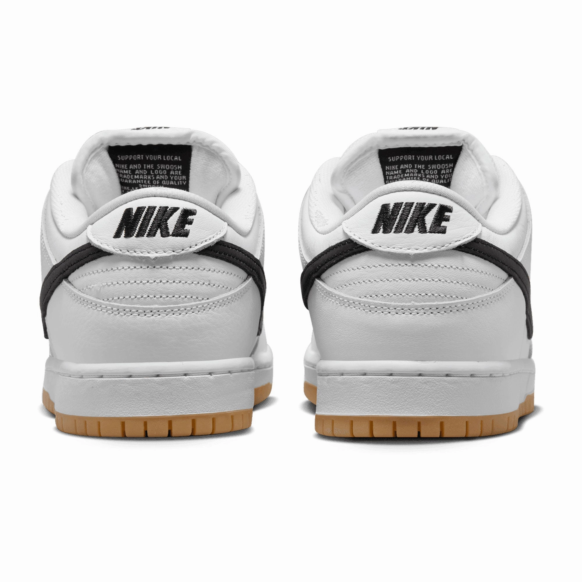Nike SB Dunk Low Shoes - White/Black-Gum Jordan Golf Shoes Nike