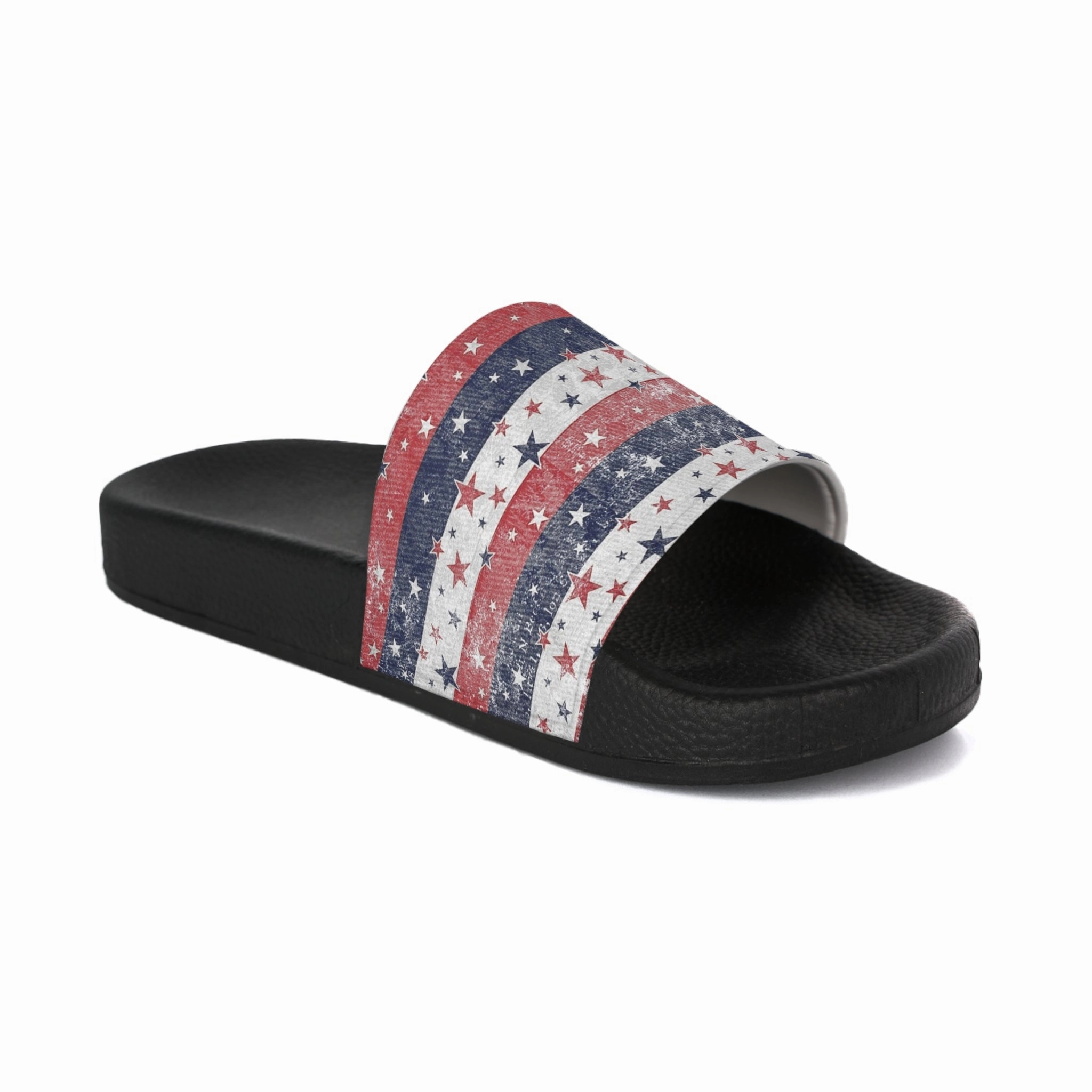 Patriotic Men's Slide Sandals, Summer Footwear, Independence Day Sandals, Casual Slides, Fourth of July Gift Sandals Brickstone
