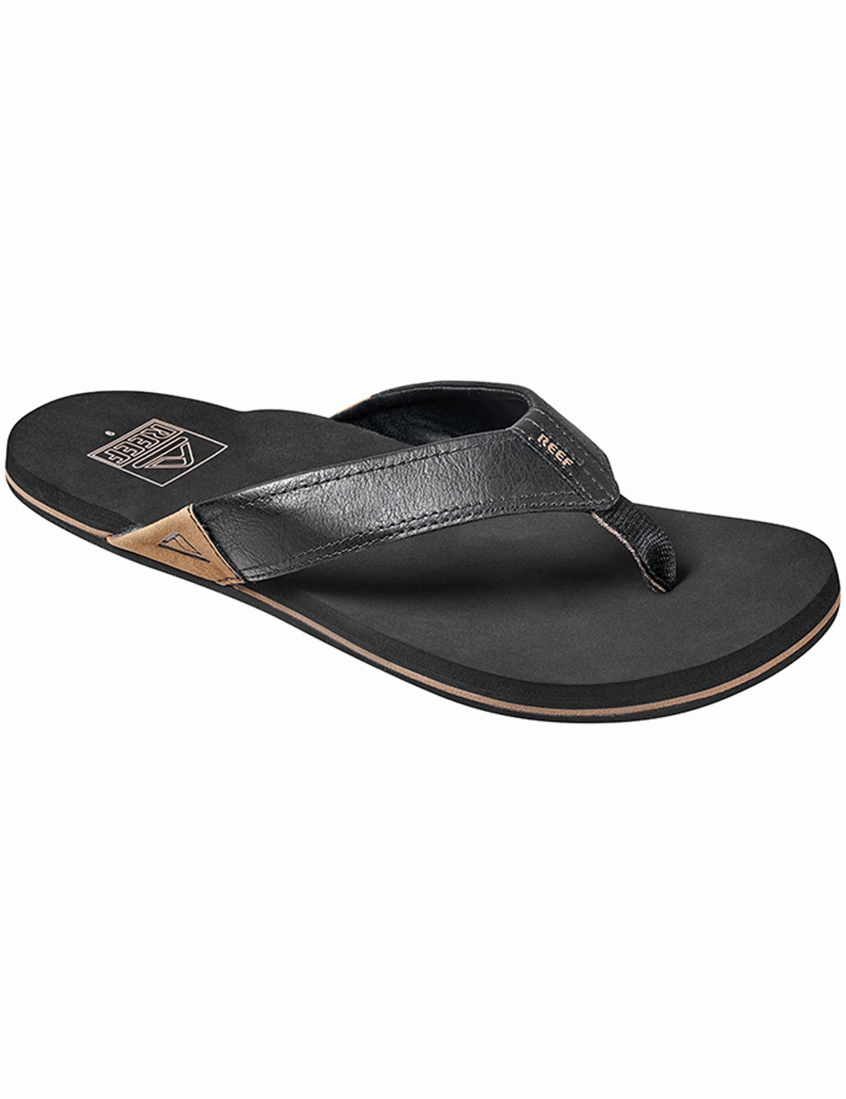 Reef Newport Flip Flops in Black Military Flip Flops
