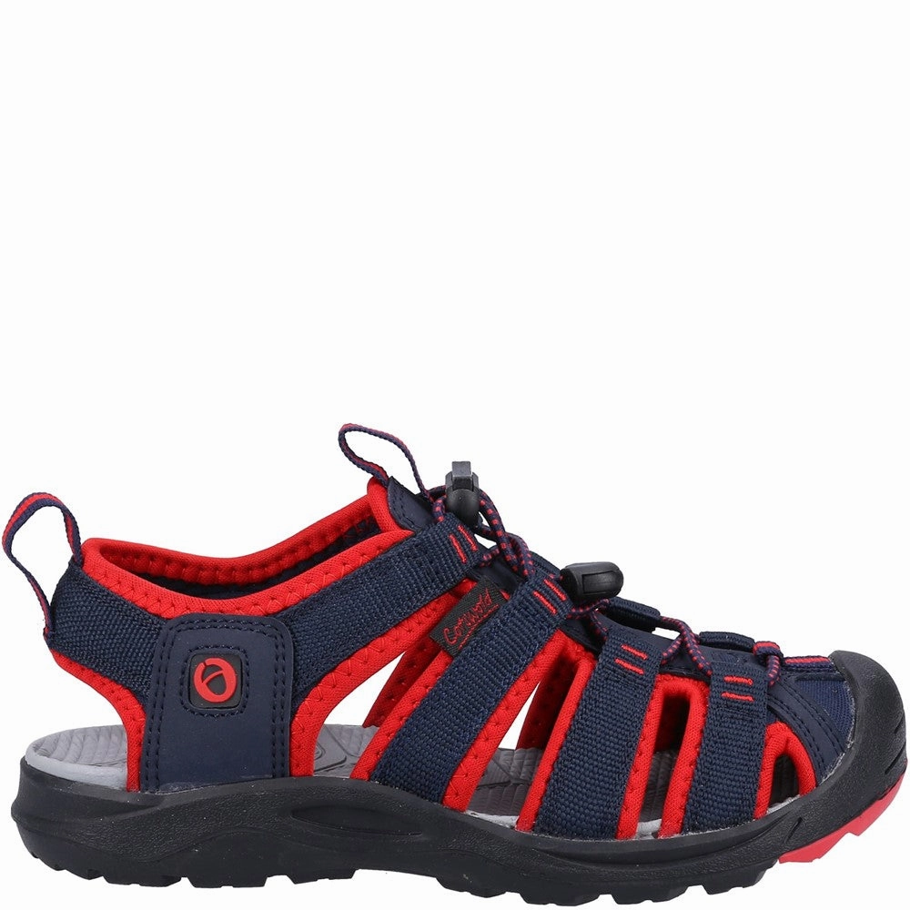Walking Work Shoes Senior Marshfield Recycled Sandals Navy/Red