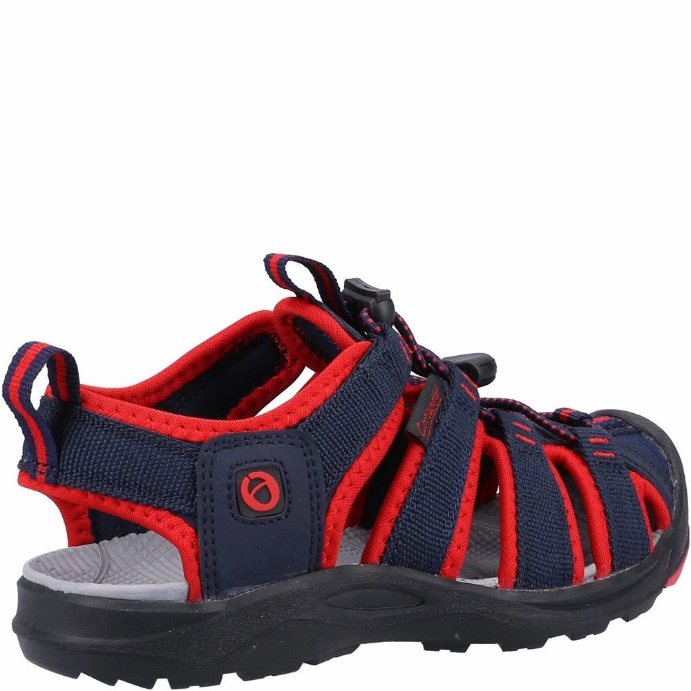 Senior Marshfield Recycled Sandals Navy/Red Wide Toe Box Walking