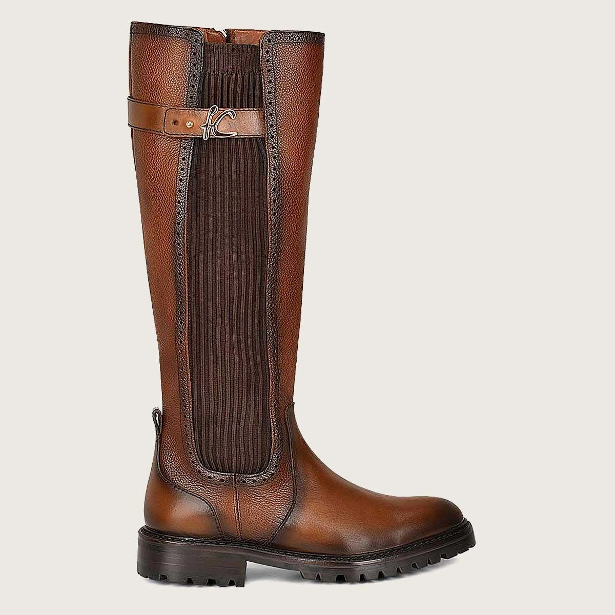 Cody James Pirarucu Boots Tall honey bovine riding boot