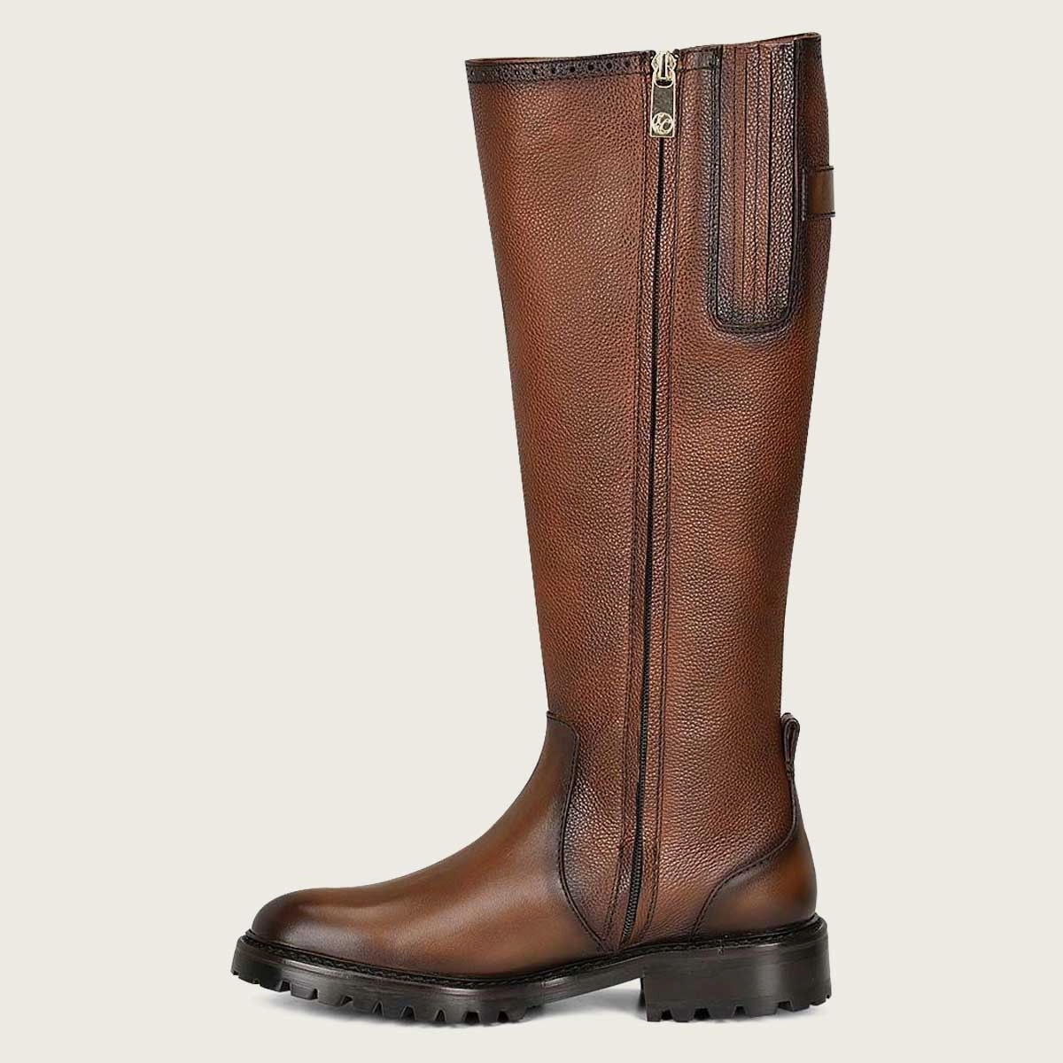 Tall honey bovine riding boot Pirate Boots