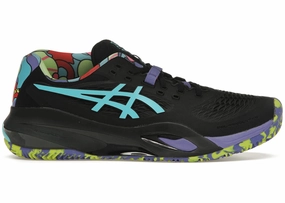 ASICS Gel-Resolution X Padel L.E. Black Energy Aqua Non Marking Shoes Asics