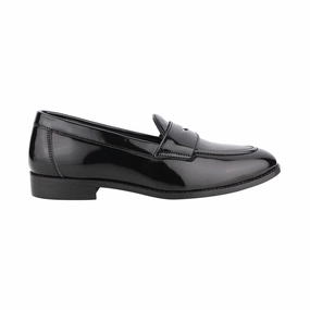 Siena Timeless Patent Black Classic Penny Loafers All Weather Slip On Shoes