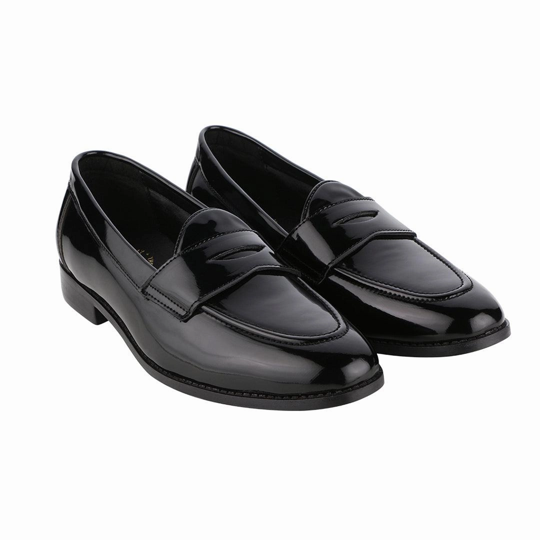 Siena Timeless Patent Black Classic Penny Loafers Slip On Perforated Sneakers