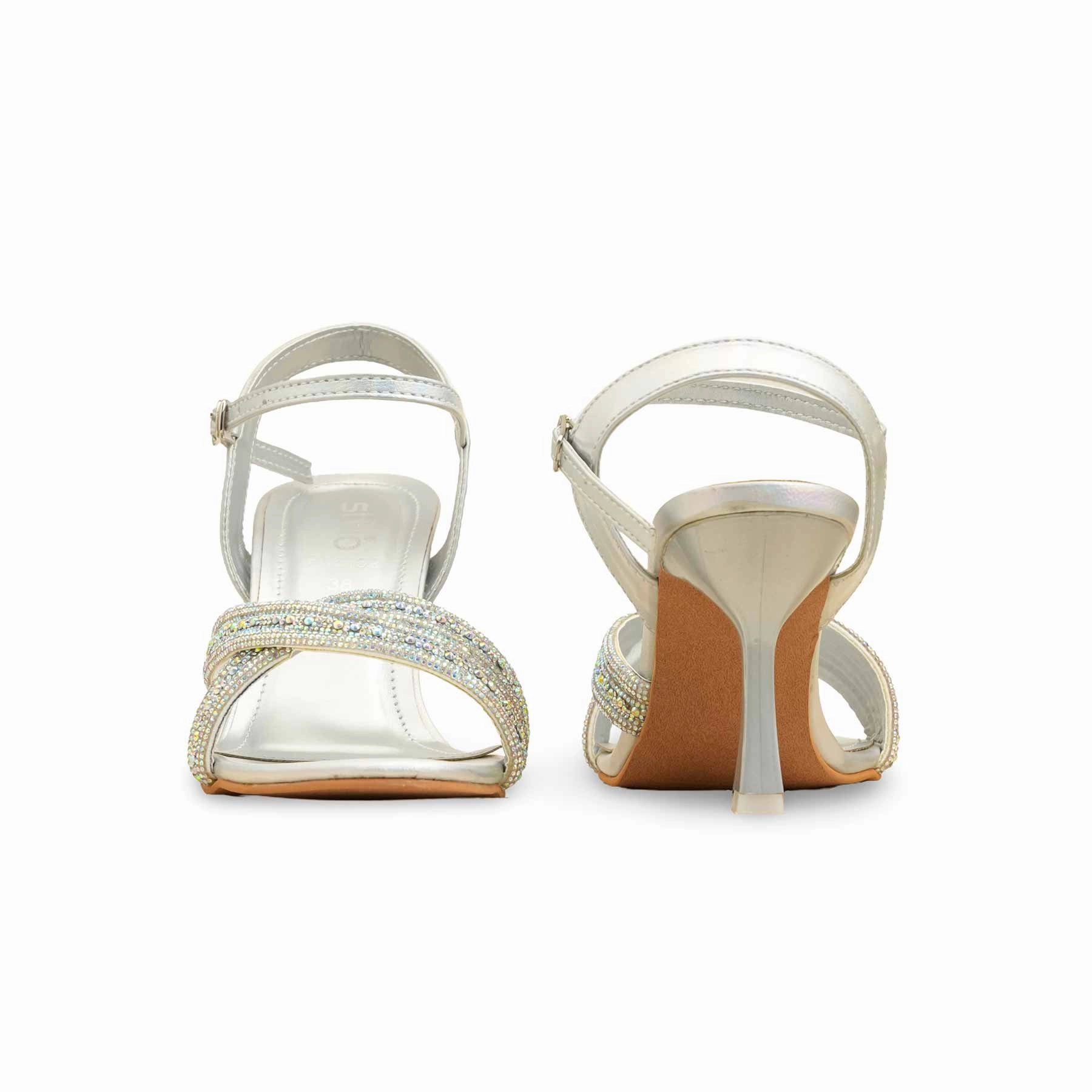 Sandals Vs Slides Silver Fancy Women Sandal FN6182