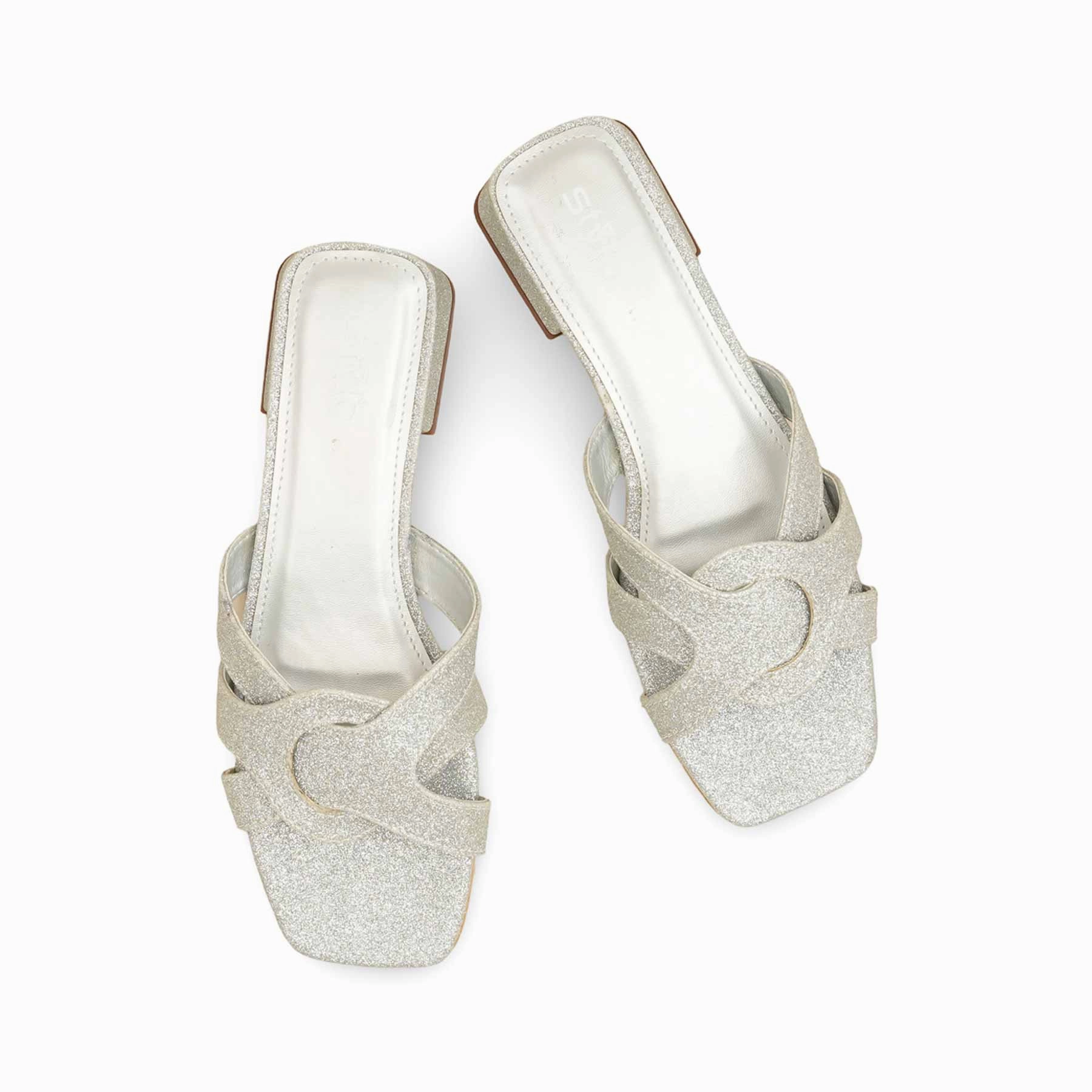 Silver Formal Slipper For Women FRS003 Burkenstock Slippers