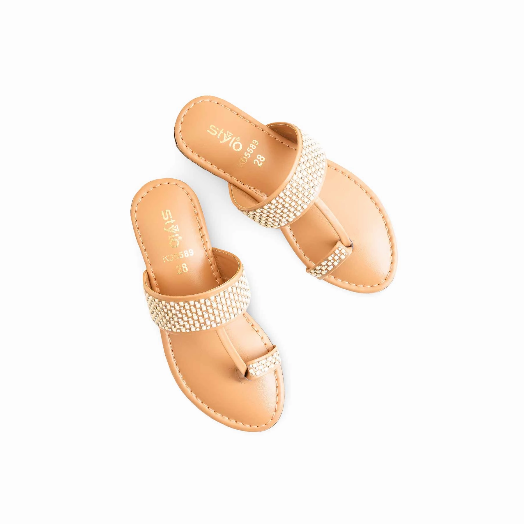 Girls Golden Formal Slipper KD5589 Tasman Slippers Palace