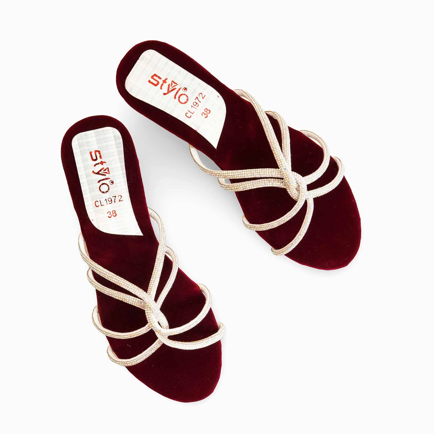 Flat Shoes To Wear Maroon Casual Slipper For Women CL1972
