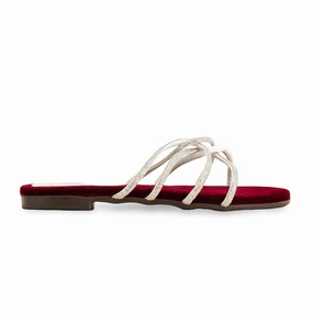 Jelly Flat Shoes Maroon Casual Slipper For Women CL1972