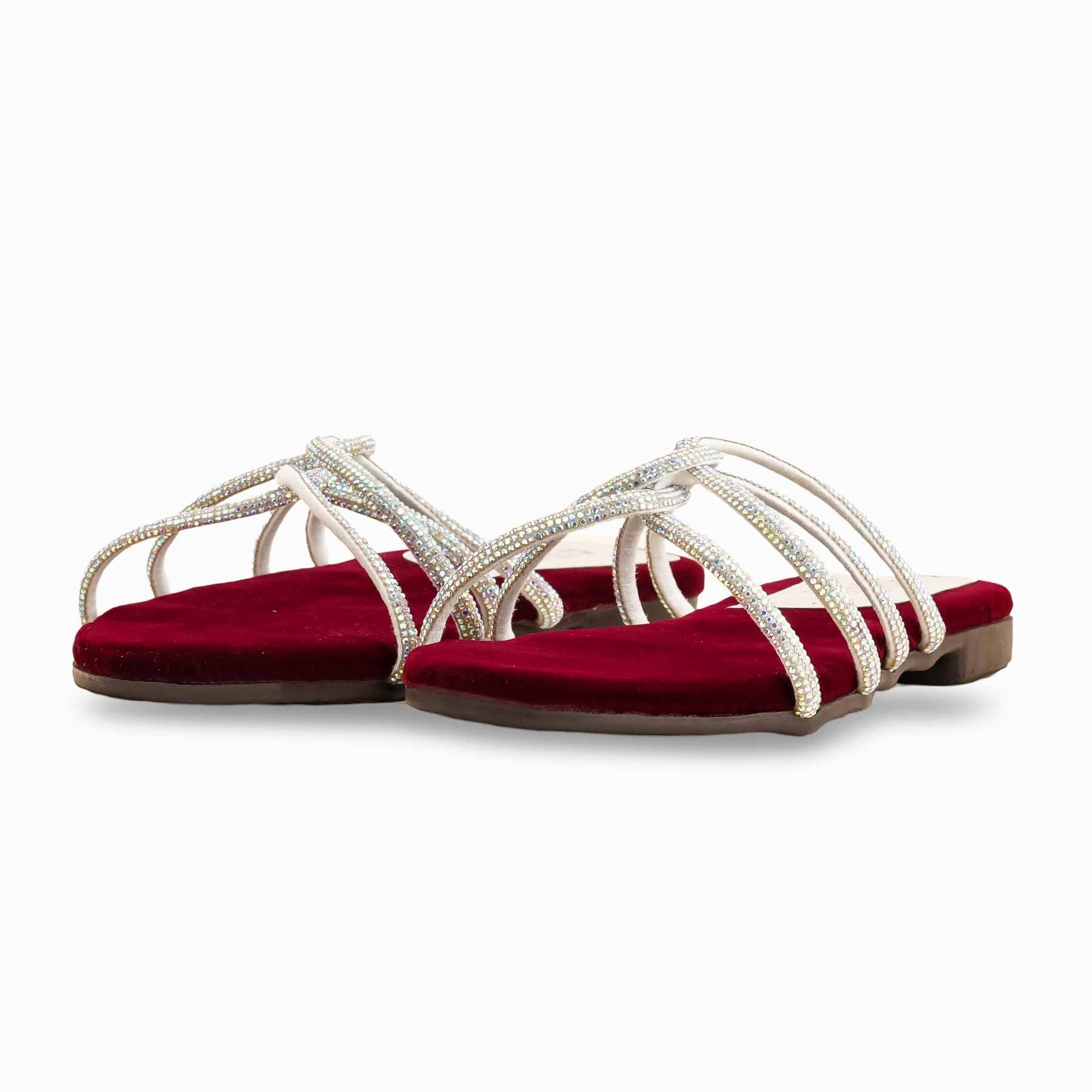 Maroon Casual Slipper For Women CL1972 Flat Shoes For Boxing