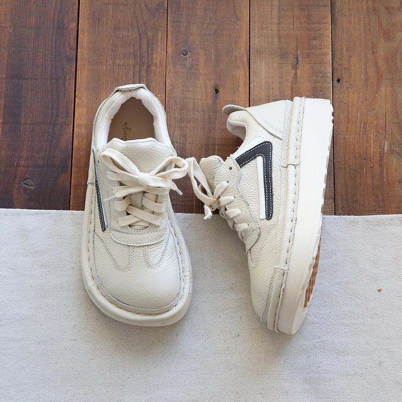 Women Casual Color Matching Patchwork Leather Shoes Casual Shoes For Amazon