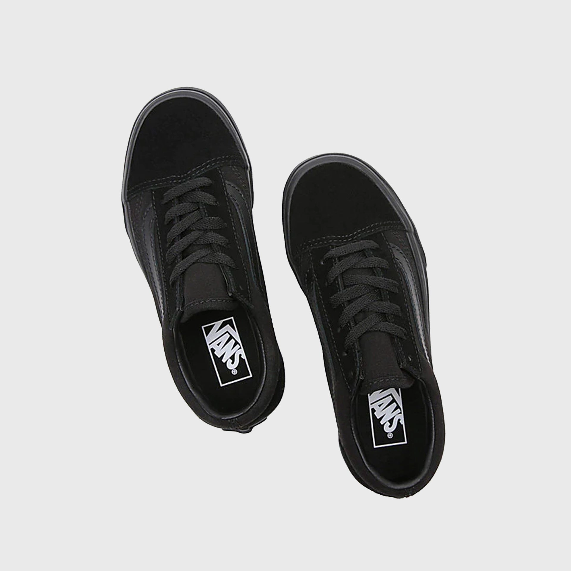 Vans Old Skool Kids Shoes - Black/Black Skate Shoes For Flat Feet