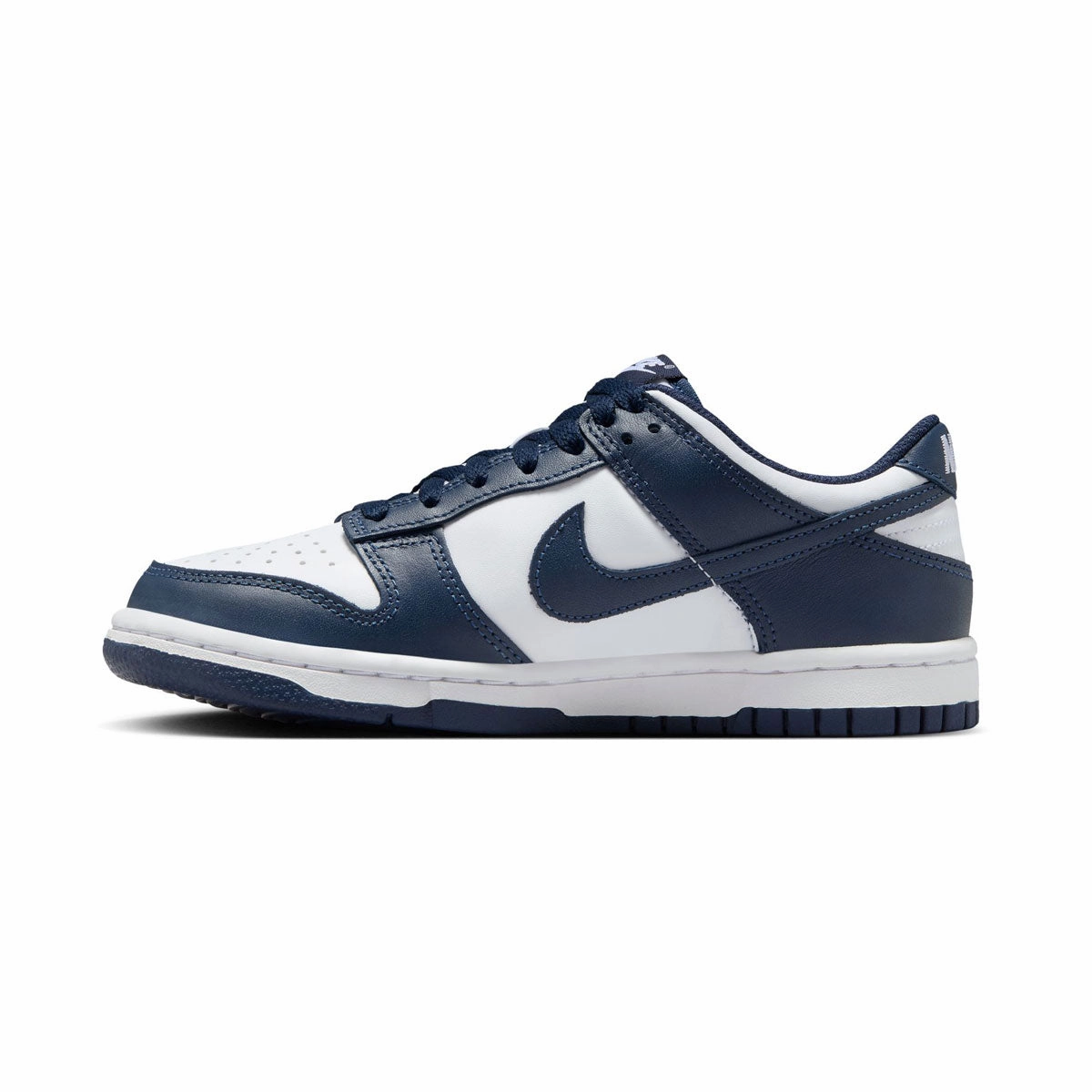 Nike Dunk Low 'White Midnight Navy' Big Kids' Shoes Stylish Skate Shoes